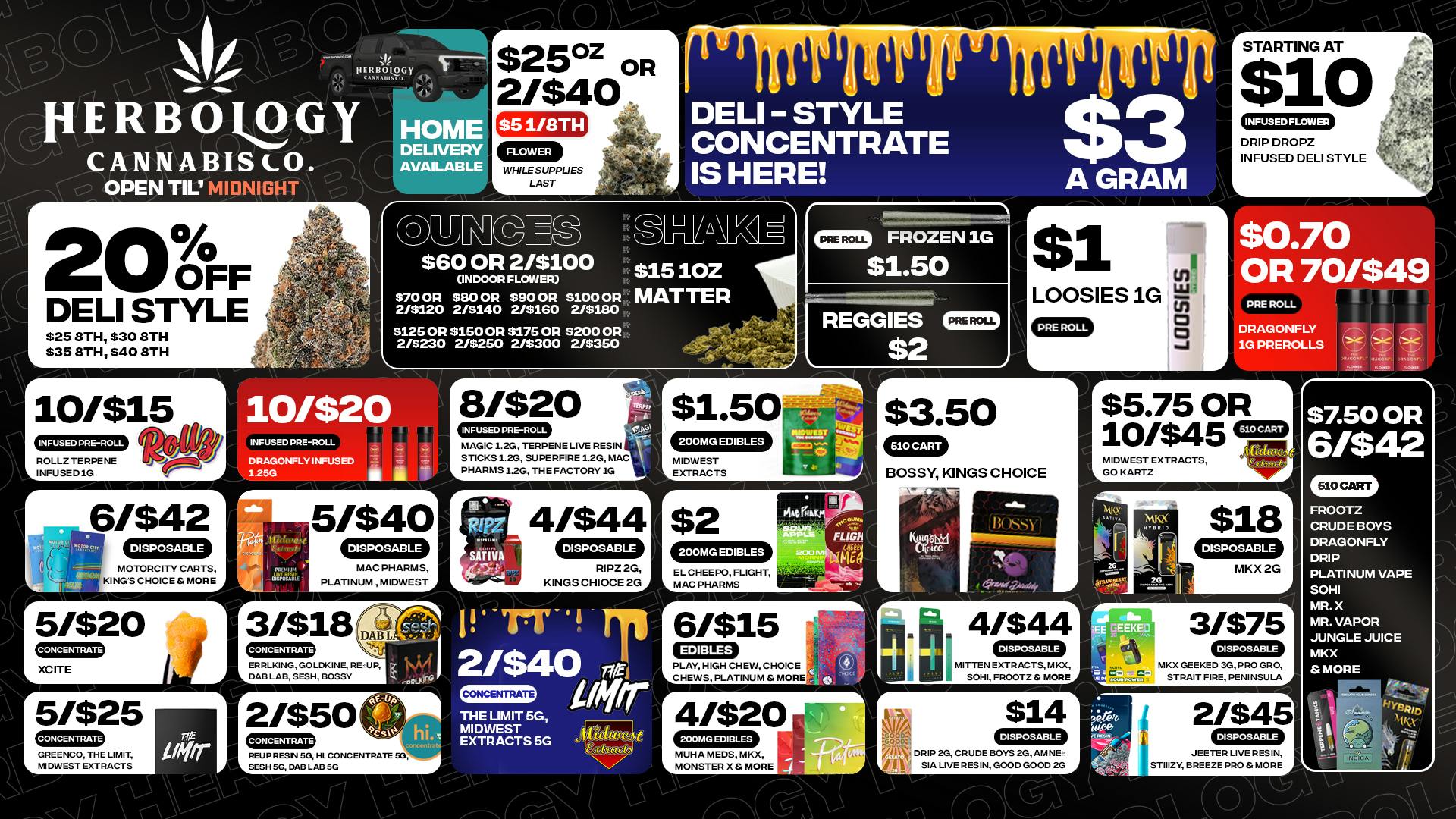 Herbology Cannabis Co. - Jefferson Ave - Recreational 💥DOOR BUSTIN' DEALS💥