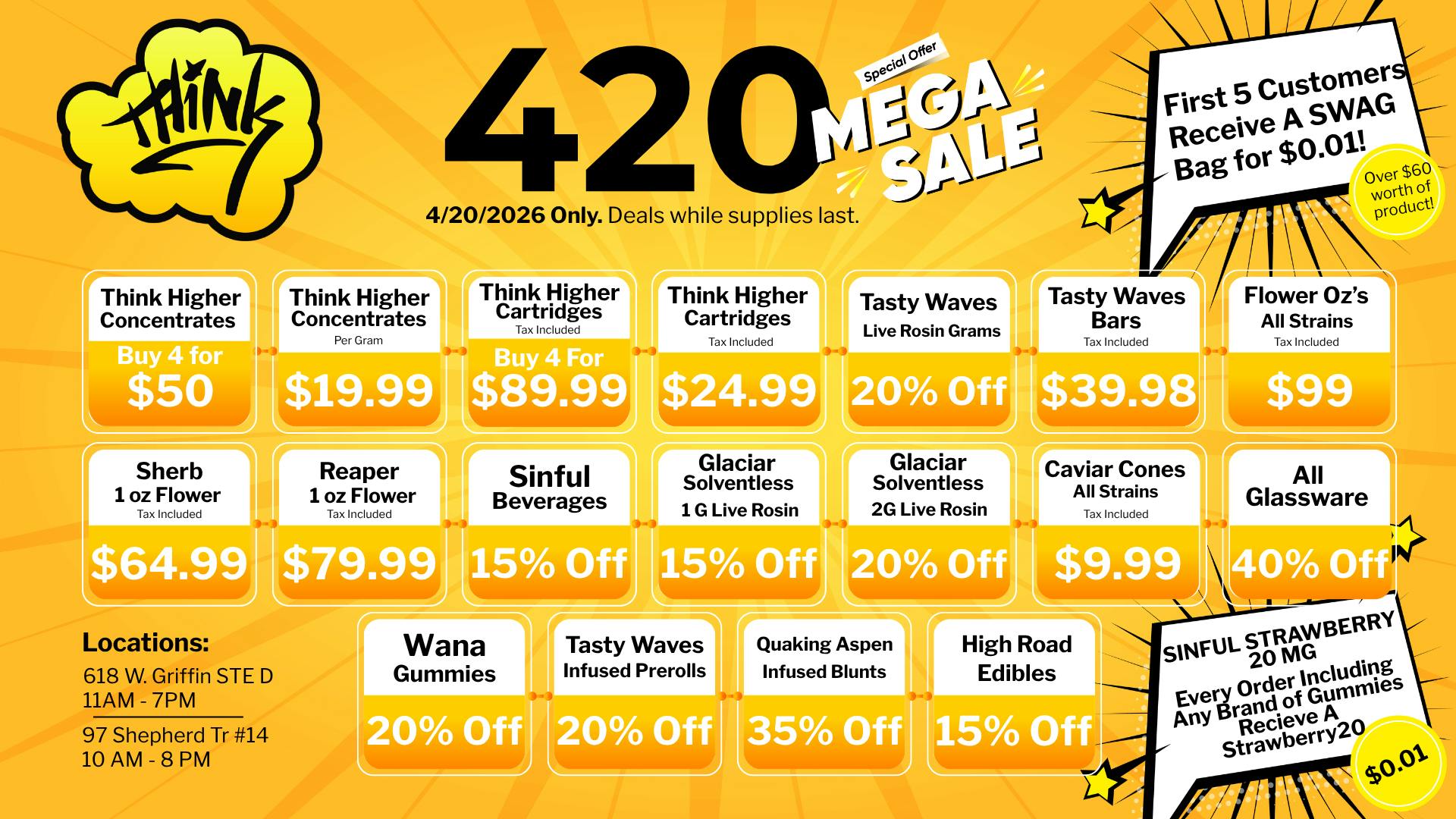 Think Higher - Bozeman 🌱 420 Celebration Specials – Let's Get Lit!