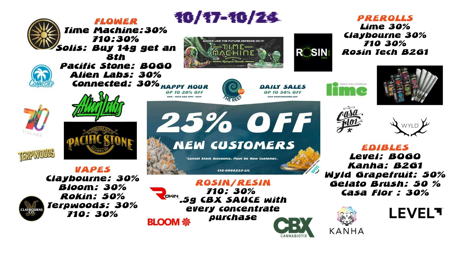 The Reef 25% Off 1st Order + Happy Hour