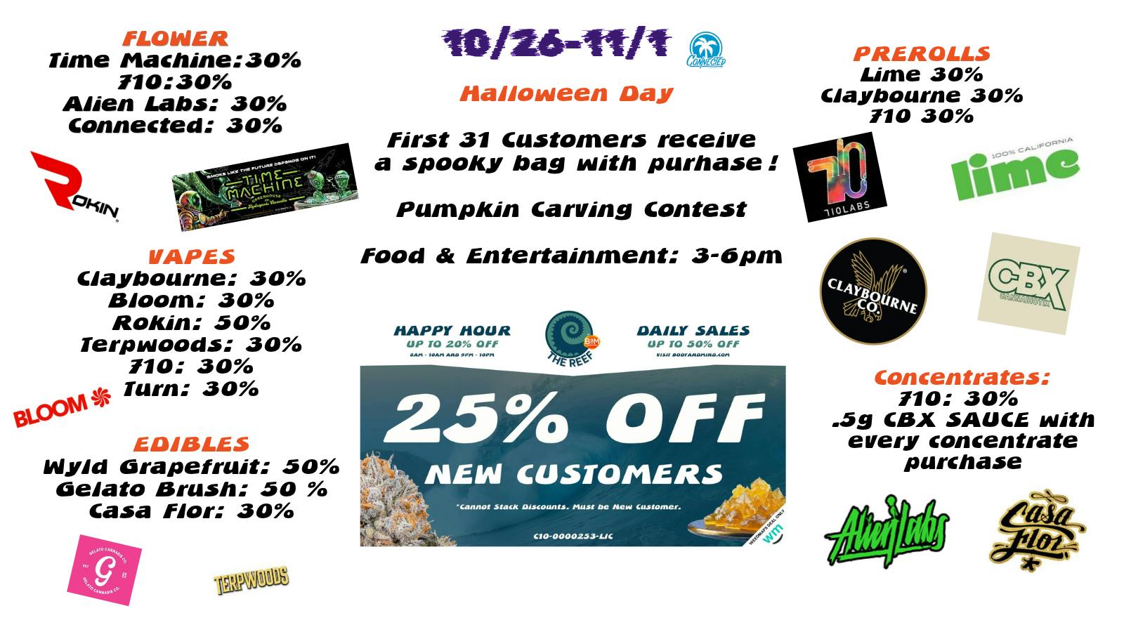 The Reef 25% Off 1st Order + Happy Hour
