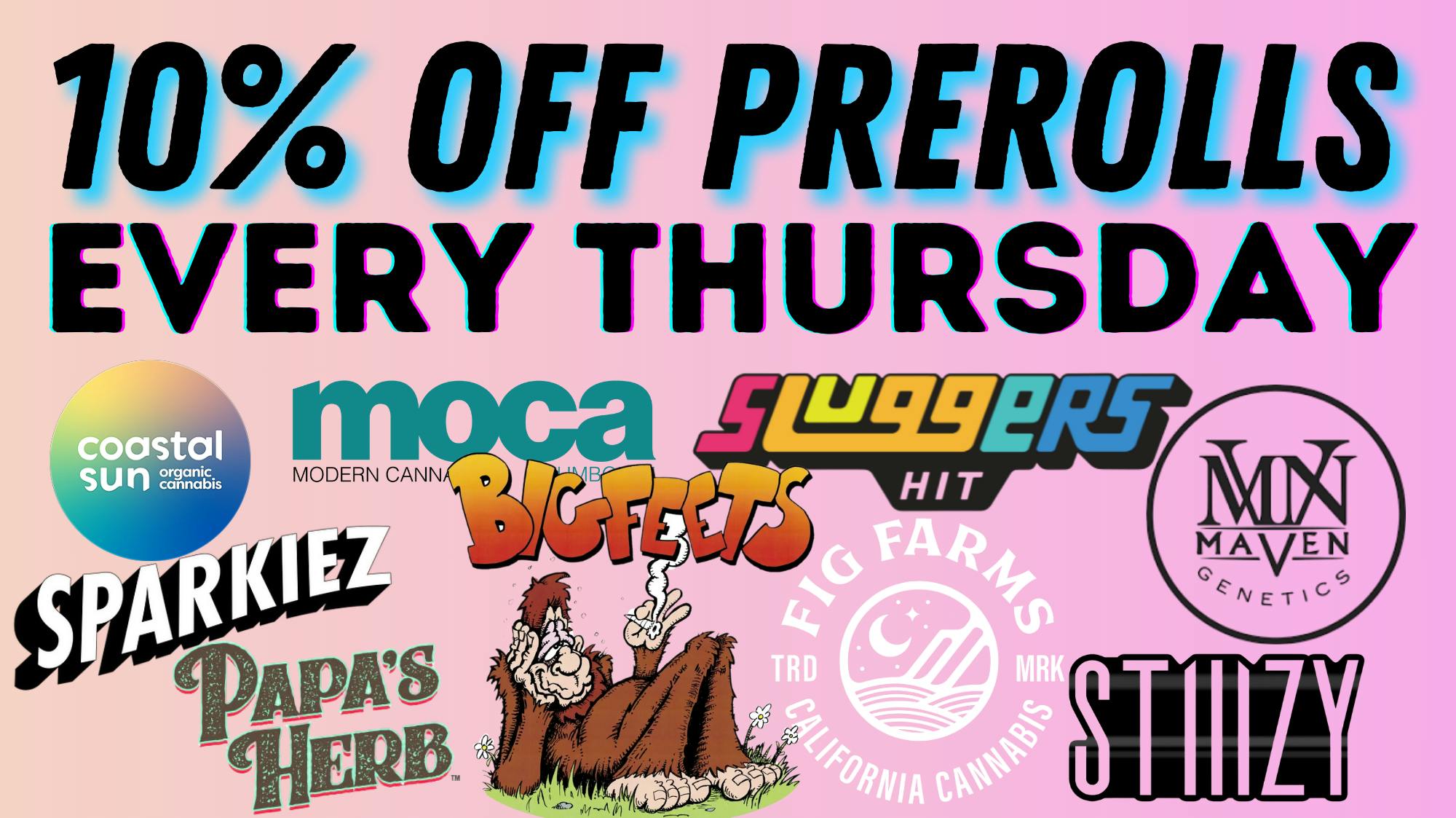 BigFeets formerly Curbstone Exchange 10% Off Prerolls Every Thursday