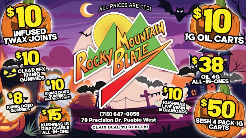 Rocky Mountain Blaze Recreational TWAX Joints $10! Oil Twist Carts $10 ($38 4g AIOs)