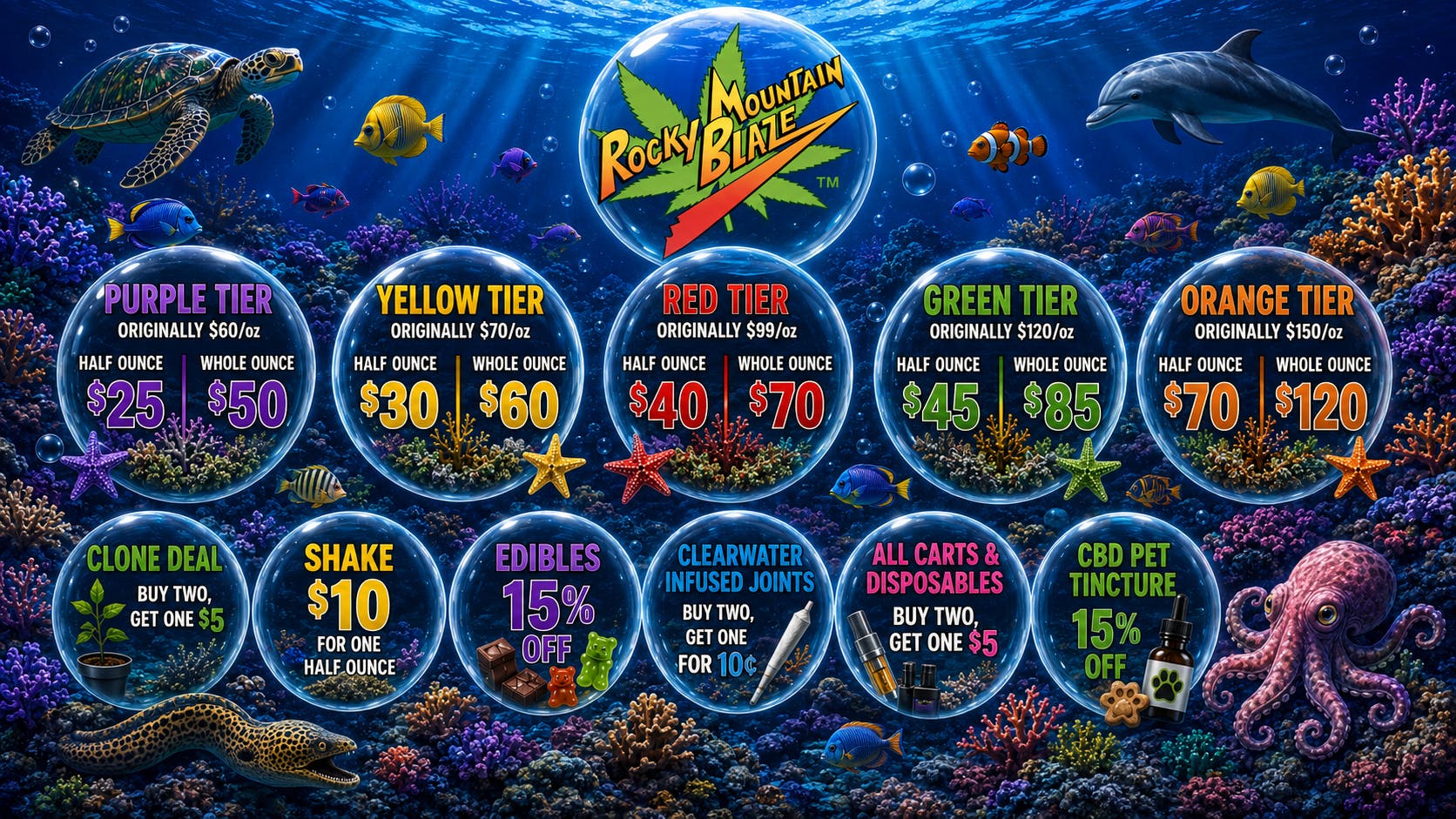 Rocky Mountain Blaze Recreational Shake $10 Half OZ! Clones & Cartridges B2G1 $5!