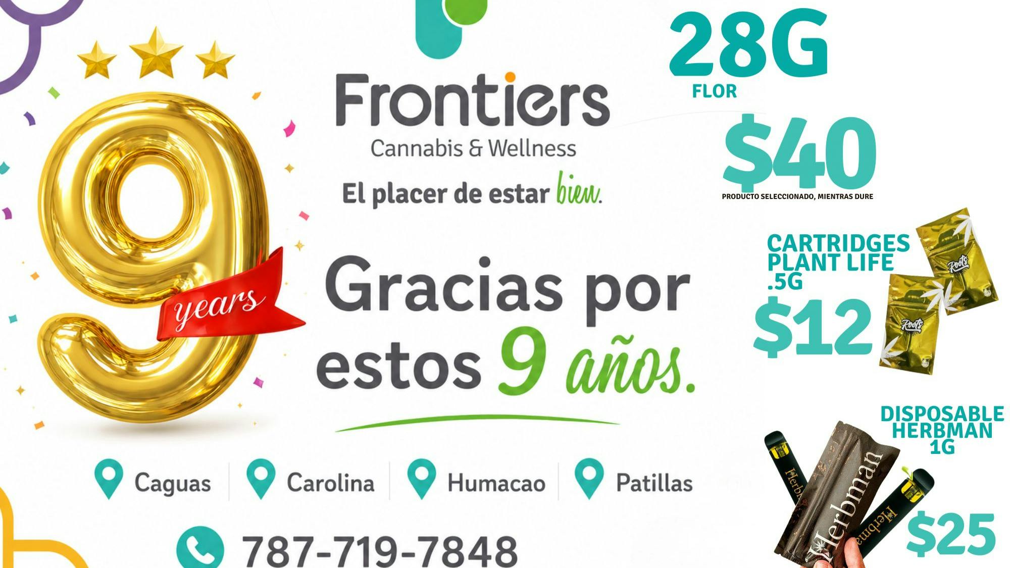 Frontiers Cannabis and Wellness - Carolina ANIVERSARIO#9 -2026
