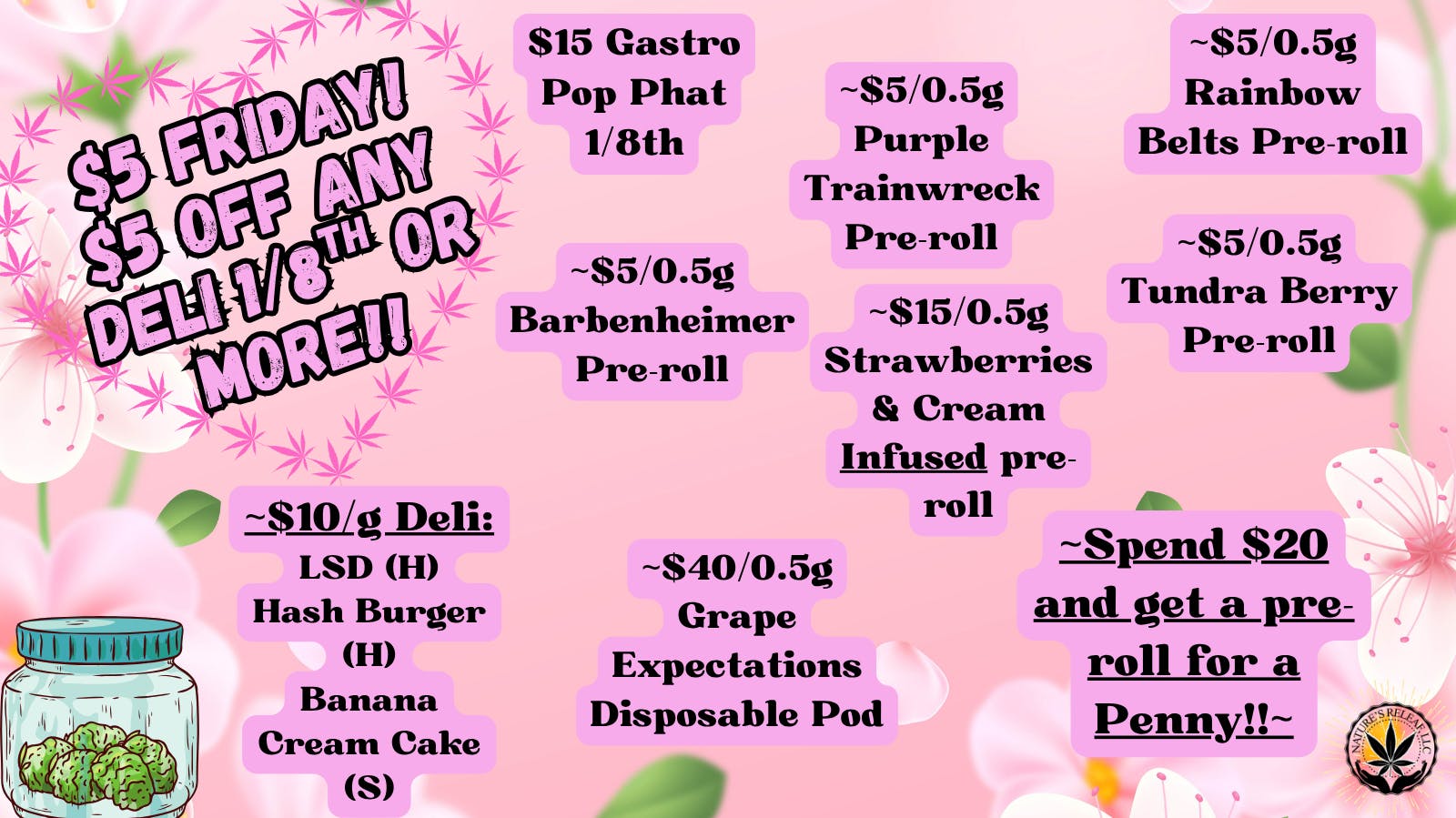 Nature’s ReLeaf $72/1g Ruby Weapon LiveRosin!