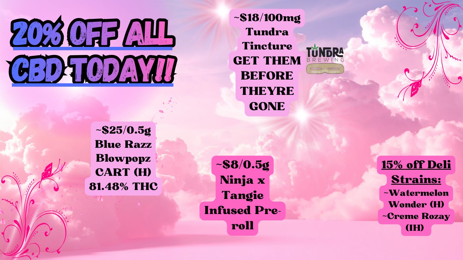 Nature’s ReLeaf $18/100mg Tundra Tincture GET IT BEFORE ITS GONE!!