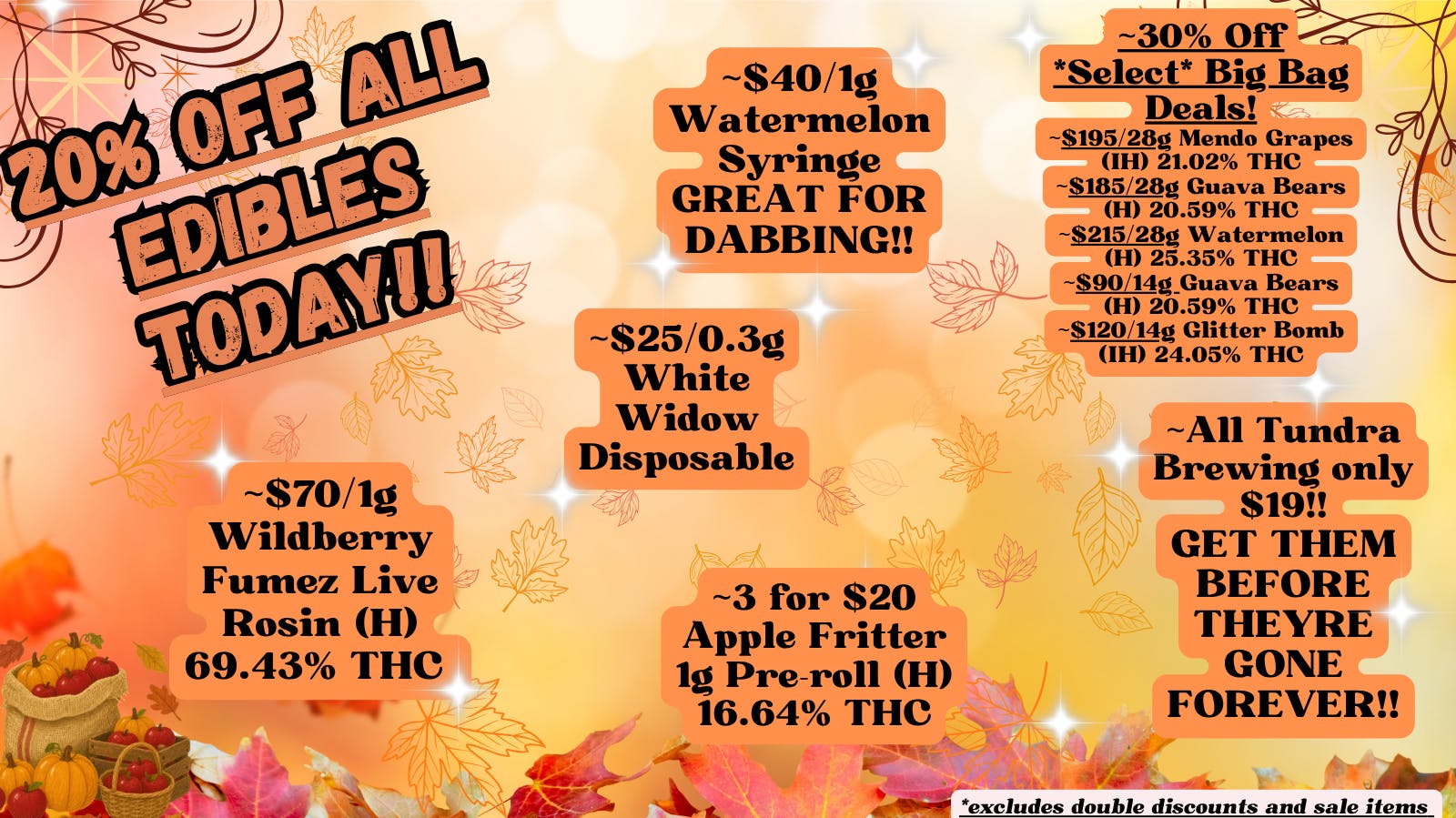 Nature’s ReLeaf $19/100mg ALL TUNDRA DRANKS!!