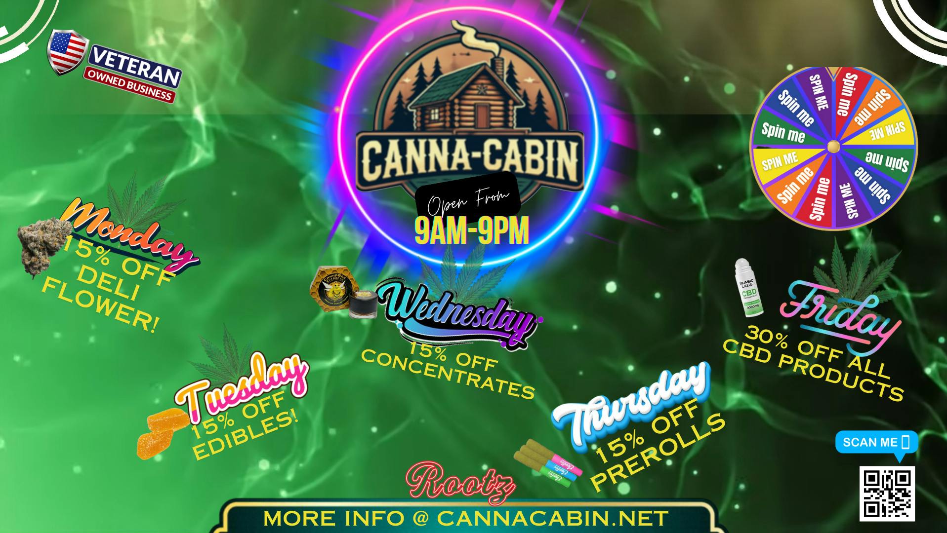 Canna-Cabin Weekly Daily Deals