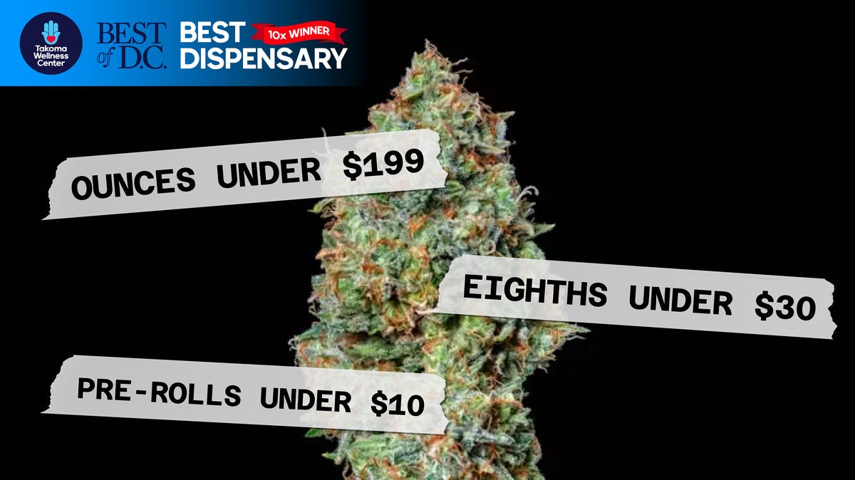 Takoma Wellness Center Deals on ounces, eighths, and pre-rolls