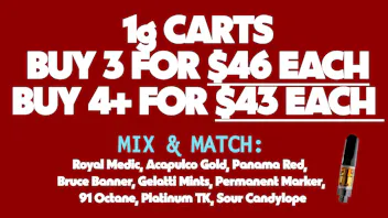 Takoma Wellness Center 1g CARTS- BUY 3 FOR $46 EACH BUY 4+ FOR $43 EACH