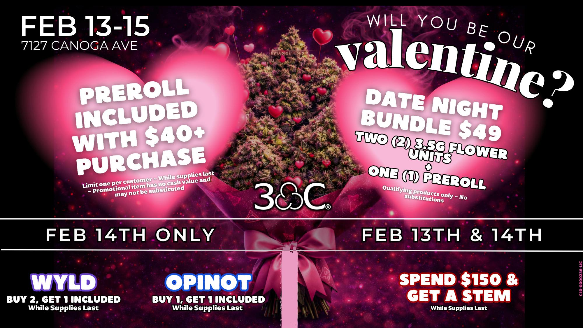 Coast to Coast Canoga Valentine’s Deals Feb 13–15 💕