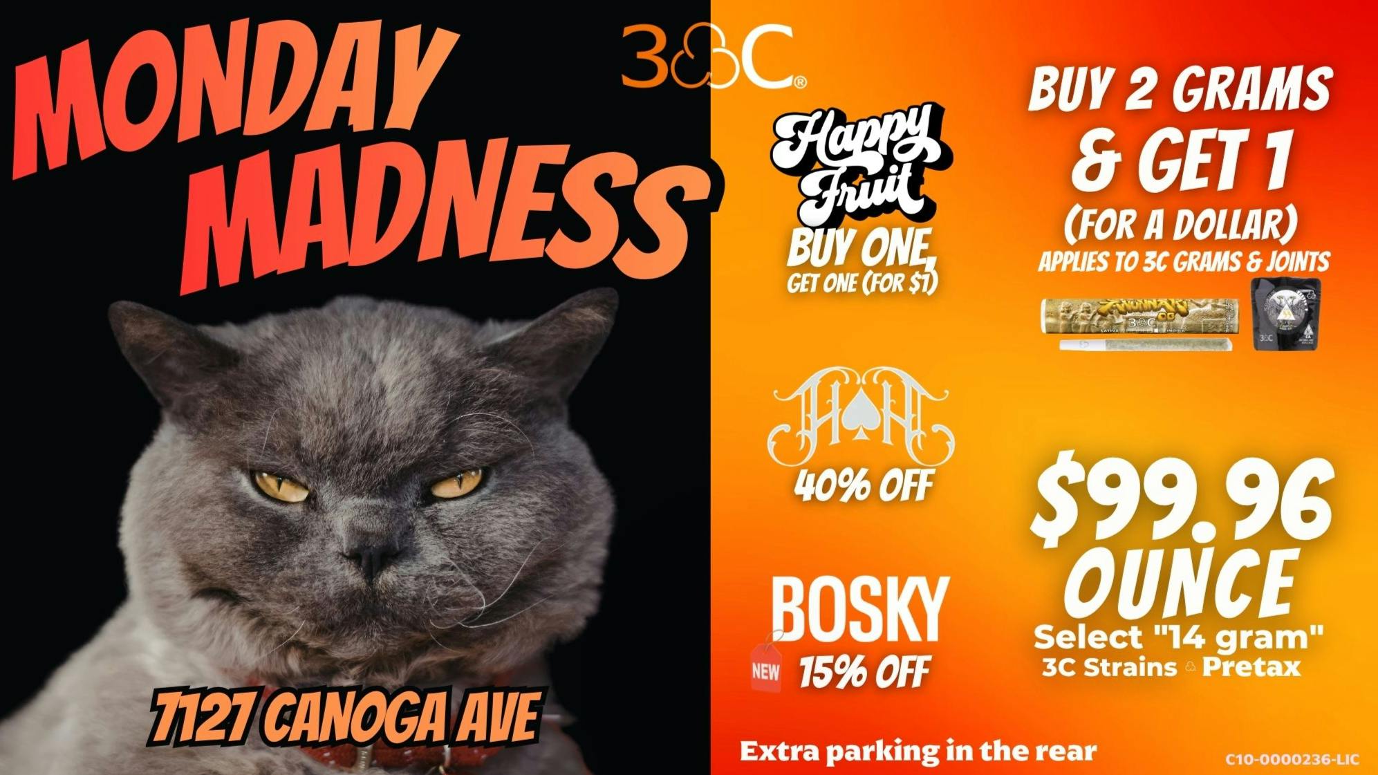 Coast to Coast Canoga MONDAY MADNESS @ 3C COAST