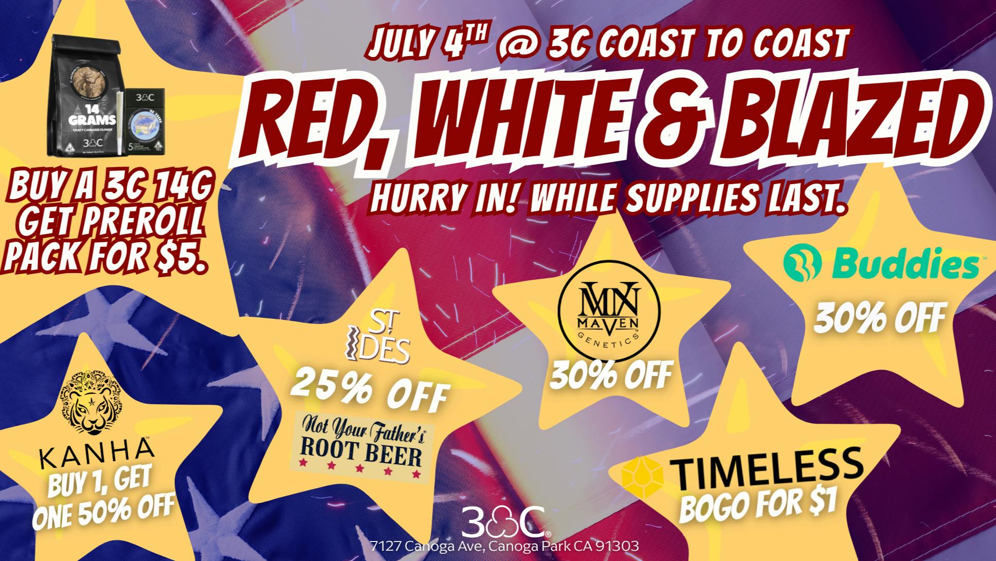 Coast to Coast Canoga 🎆 RED, WHITE & BLAZED at 3C Coast to Coast! 🇺🇸