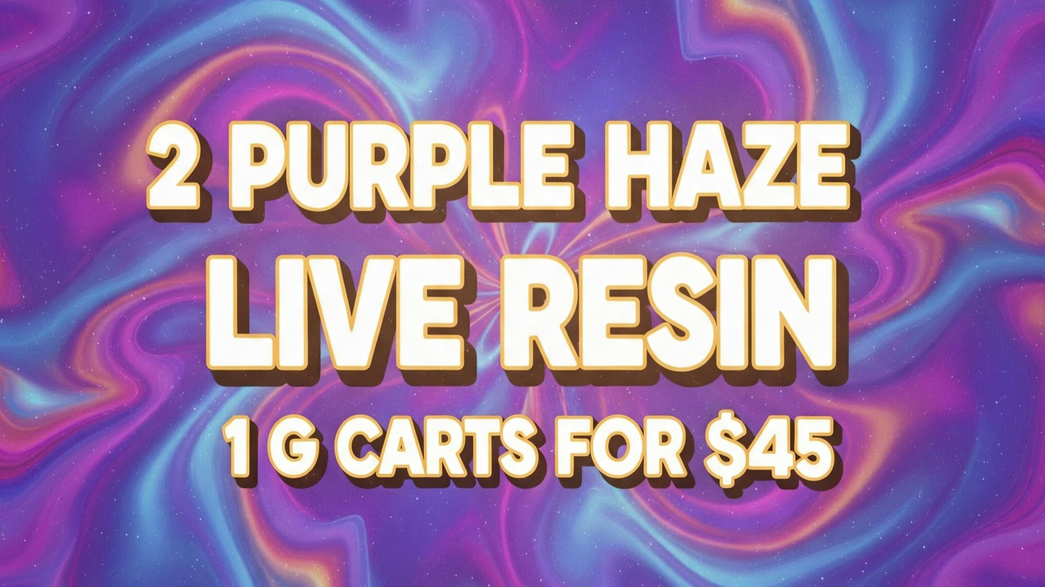 Carter's Kind - New Menu! 2 Purple Haze 1 G Live Resin Vapes for $45
