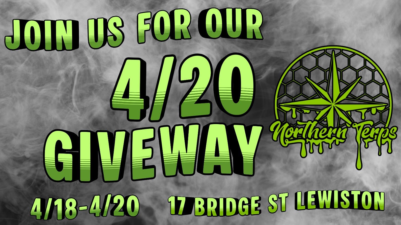 Northern Terps First 25 4/18-4/19 First 50 on 4/20. Giveaway Bags