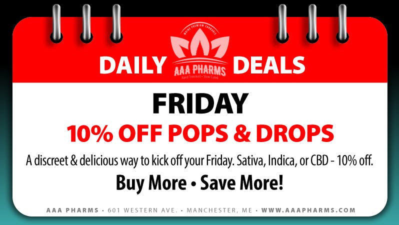 AAA PHARMS Friday Deal - 10% Off Pops and Drops