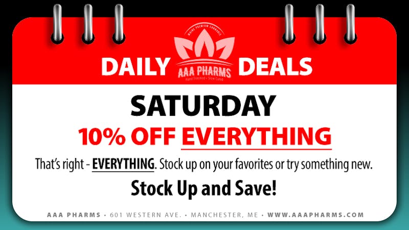 AAA PHARMS Saturday Deal - 10% Off Everything!