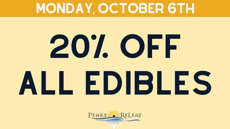 Peake ReLeaf 20% off all Consumables
