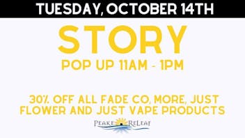 Peake ReLeaf 30% off Fade Co Products & 20% off all Vapes!