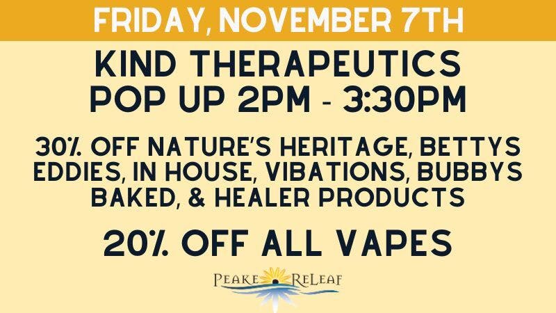Peake ReLeaf 30% of Natures Heritage Products!
