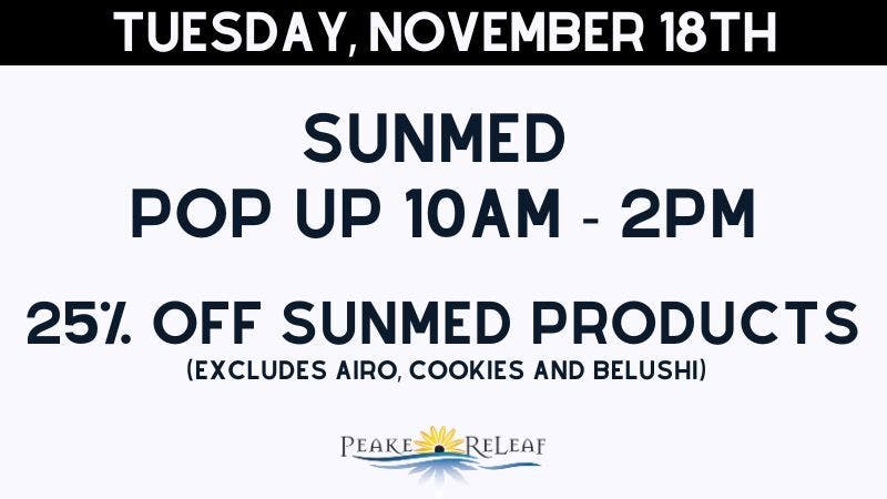 Peake ReLeaf 25% off Sunmed Products!