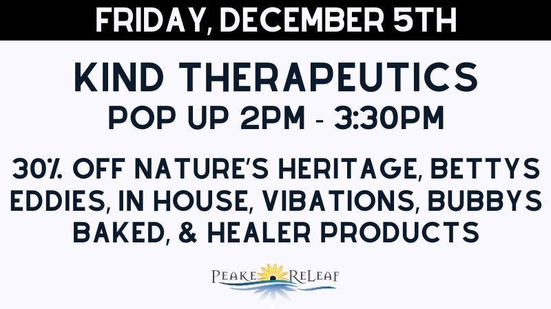 Peake ReLeaf 30% of Natures Heritage Products!