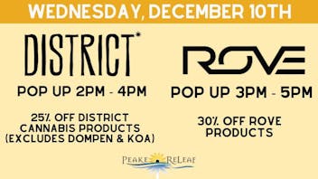 Peake ReLeaf 25% off District Cannabis!