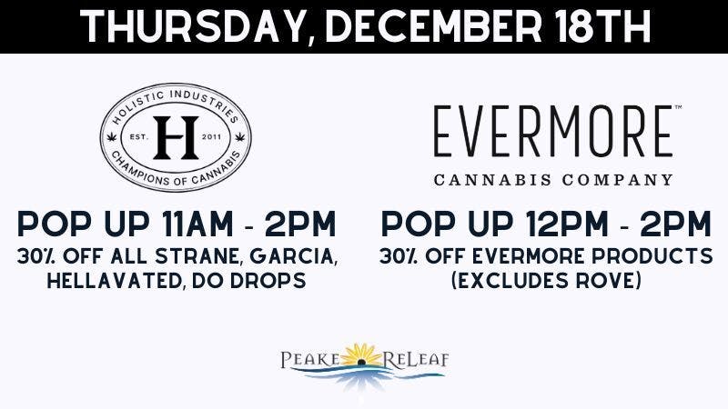 Peake ReLeaf 30% off all Holistic & Evermore Products!
