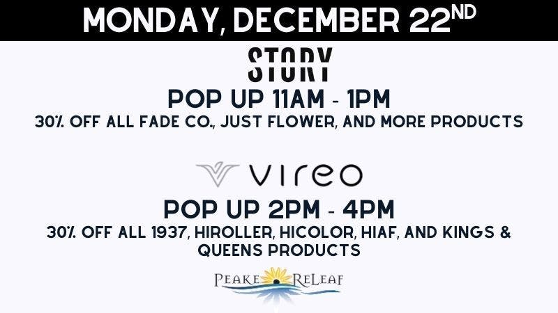 Peake ReLeaf 30% off Fade Co + Vireo Products!