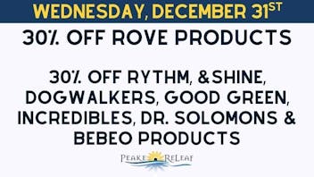 Peake ReLeaf 30% off GTI & Rove Products!