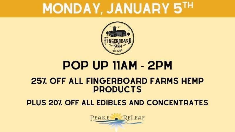 Peake ReLeaf 20% off all Consumables & Concentrates!