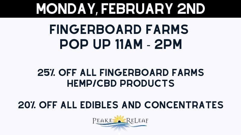 Peake ReLeaf 20% off all Edibles + Concentrates!