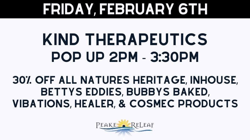 Peake ReLeaf 30% of Natures Heritage Products!