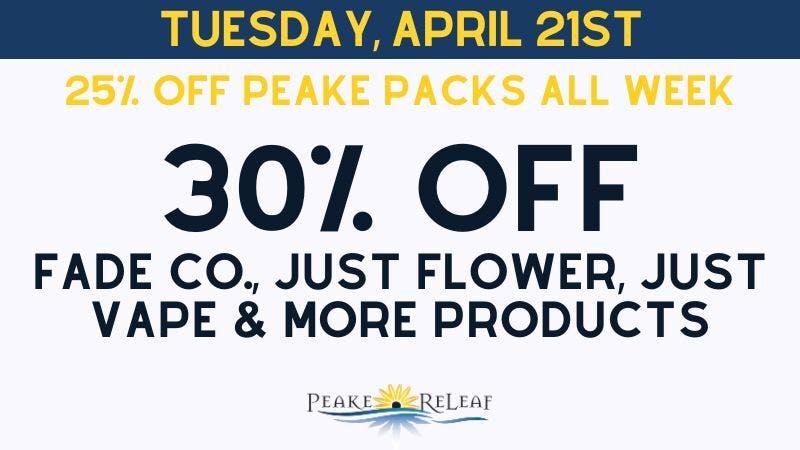 Peake ReLeaf 30% off Fade Co Products!
