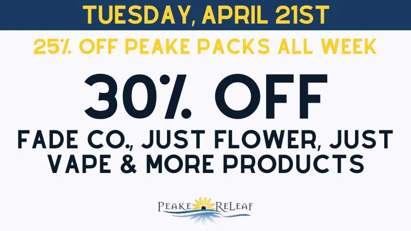 Peake ReLeaf 30% off Fade Co Products!