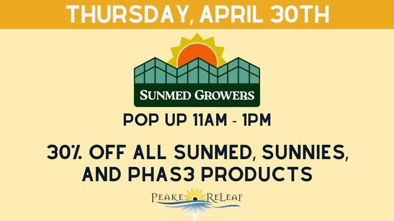 Peake ReLeaf 30% off All SunMed, Sunnies, & Phas3 Products!
