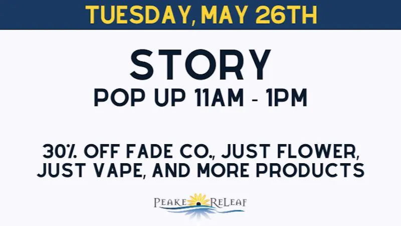 Peake ReLeaf 30% off Fade Co, MORE, JustFlower, JustVape!