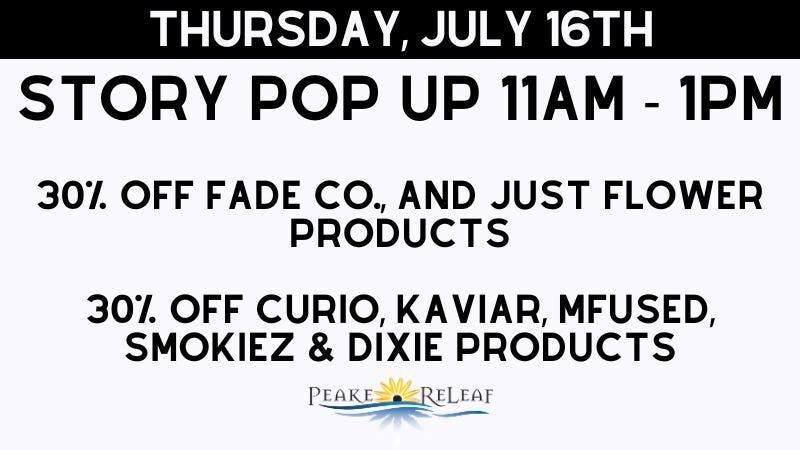 Peake ReLeaf 30% off STORY and CURIO Products!