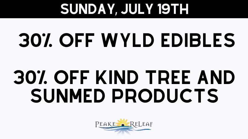 Peake ReLeaf 30% off Wyld, Kind Tree and SunMed!