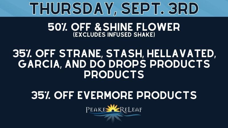 Peake ReLeaf 50% off &Shine Flower!