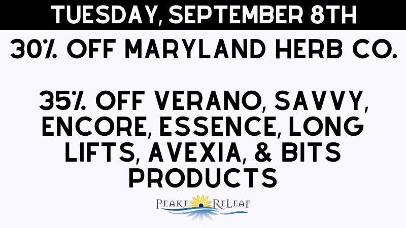 Peake ReLeaf 30% off Maryland Herb Co.