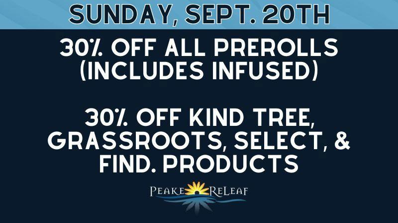 Peake ReLeaf 30% off KindTree, Grassroots, Select, Find.!