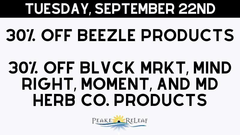 Peake ReLeaf 30% off BM, Mind Right, Moment, MHC!