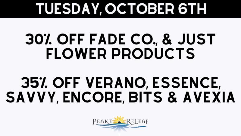 Peake ReLeaf 30% off Story; 35% off Verano!