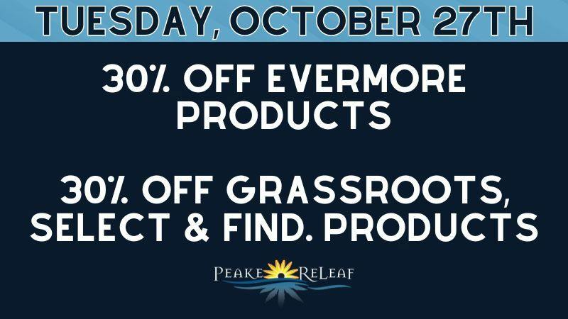 Peake ReLeaf 30% off Evermore!