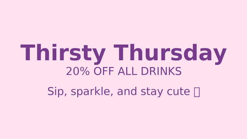 Strawberry Fields 2.0 Thirsty Thursday