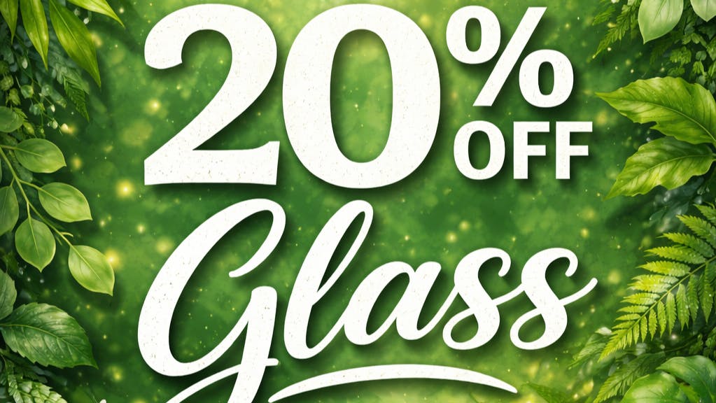 207THC 20% off Glass Saturdays