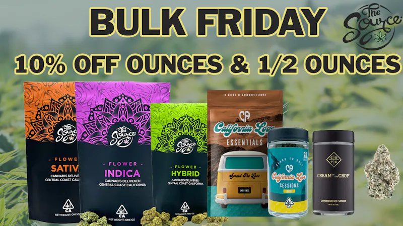 The Source Bulk Friday! 10% OFF 1/2s + OZs