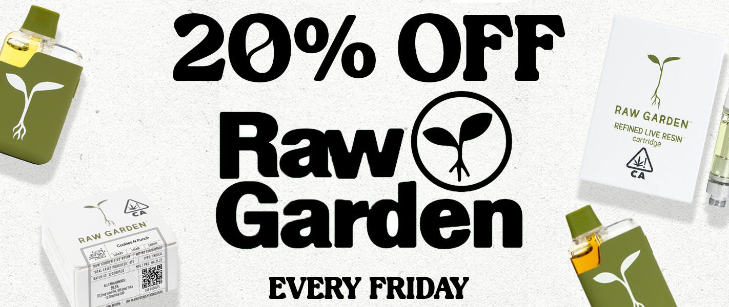 The Source 20% OFF Raw Garden Every Friday!