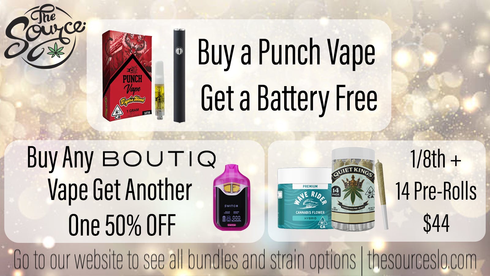 The Source All Punch Vapes Come with a 510 Battery!!!